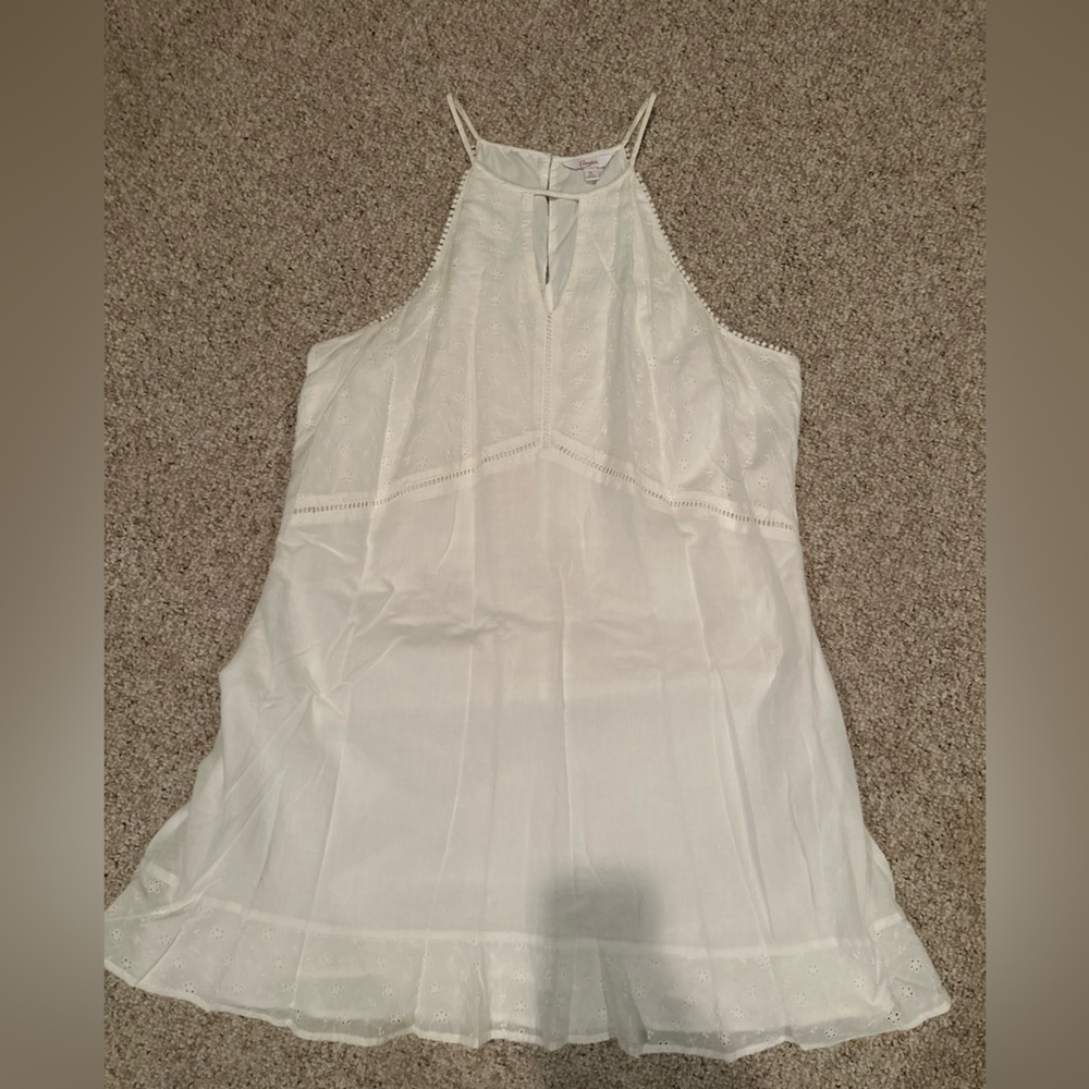 White halter dress